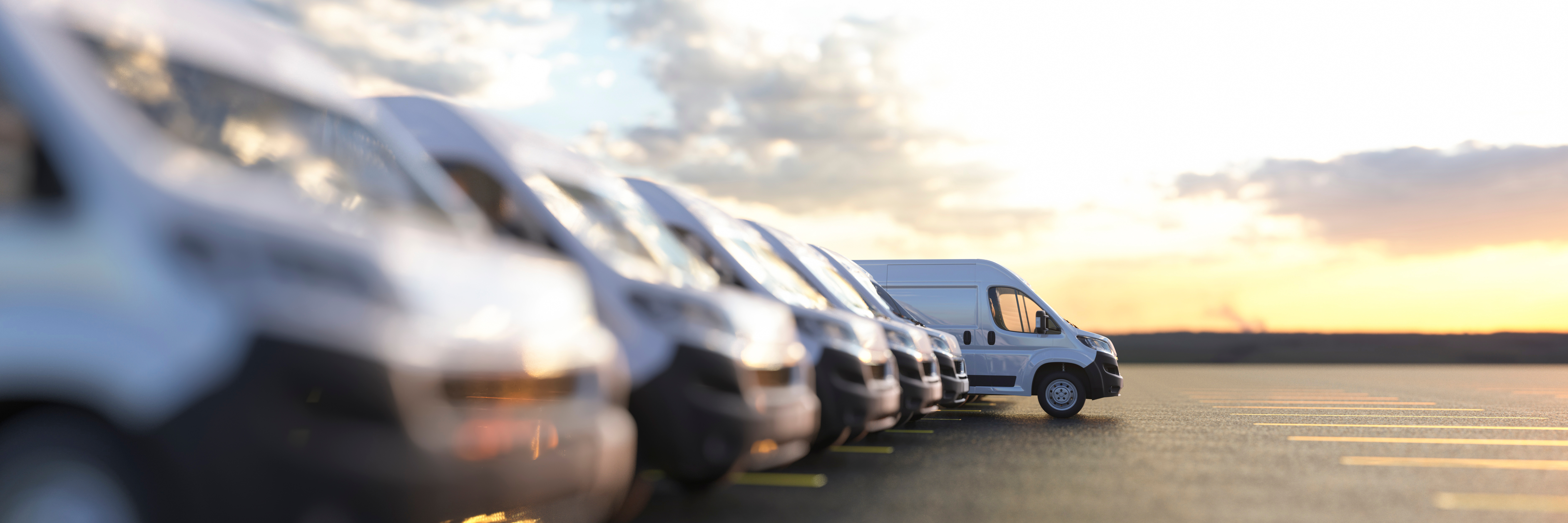 Irving Fleet line up in a row